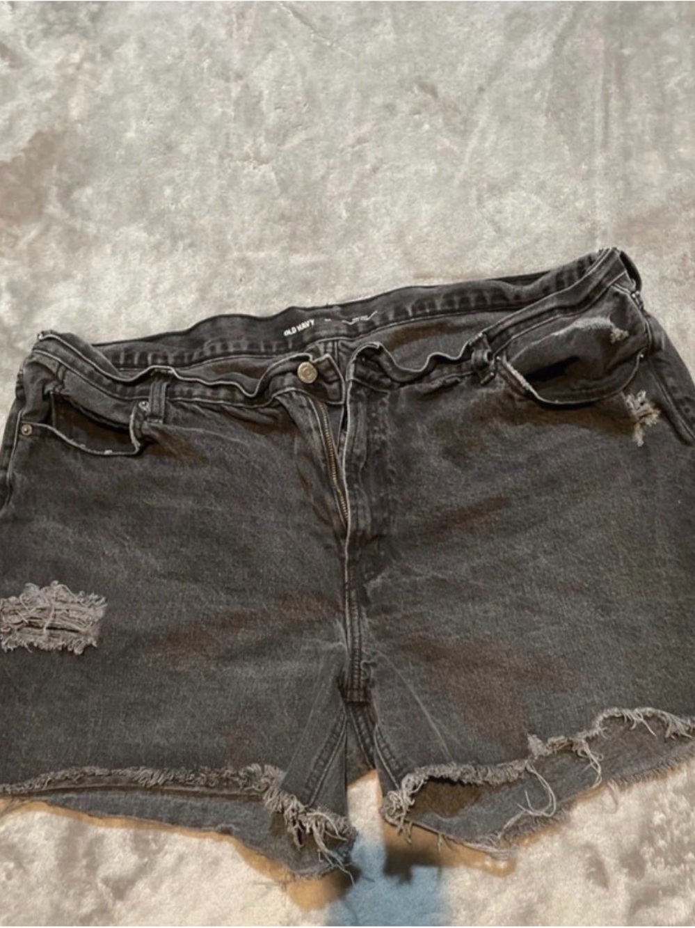 Old Navy Black Distressed Jean Shorts